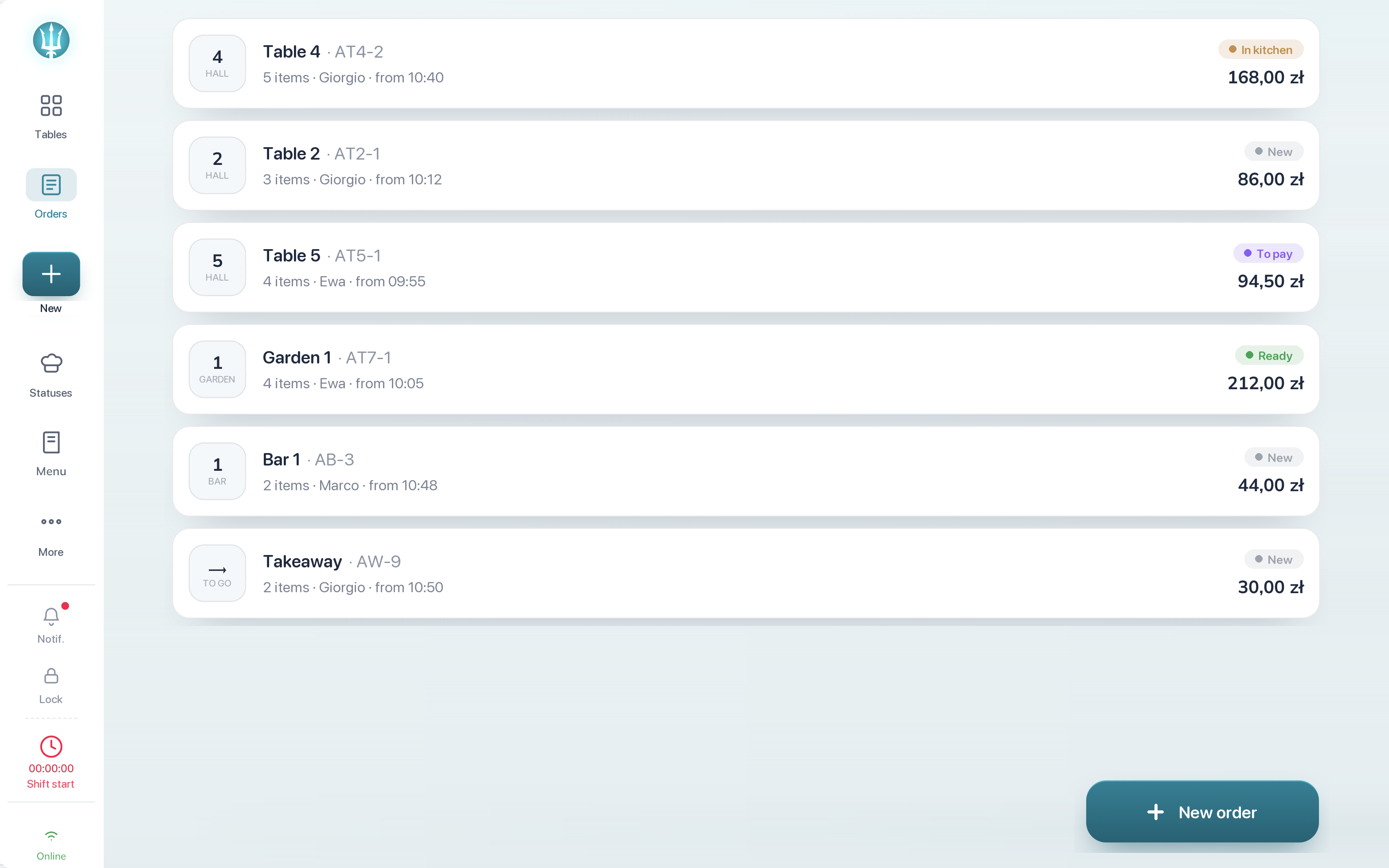 POSEIDON360 POS — light theme